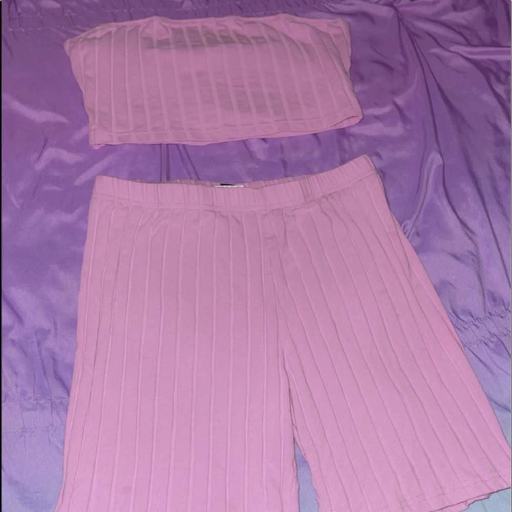 Two piece purple outfit